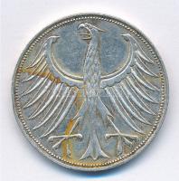 NSZK 1970G 5M Ag T:2 patina FRG 1970G 5 Mark Ag C:XF patina Krause KM#112.1