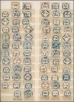 1858-1868 Osztrák-Magyar  191 db régi illetékbélyeg 2 db berakólap három oldalán