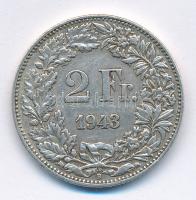 Svájc 1943B 2Fr Ag T:2,2- Switzerland 1943B 2 Francs Ag C:XF,VF
