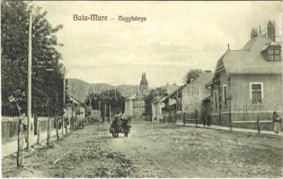 Nagybánya, Baia Mare; utca. Kovács kiadása / street view (lyuk / hole)