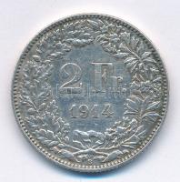 Svájc 1914B 2Fr Ag T:2,2- Switzerland 1914B 2 Francs Ag C:XF,VF Krause KM#845.1