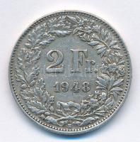Svájc 1948B 2Fr Ag T:2,2- Switzerland 1948B 2 Francs Ag C:XF,VF Krause KM# 21