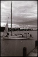 cca 1964 Az ,,Úttörő" nevű hajó a Balatonon, 2 db vintage NEGATÍV, Magyar Alfréd budapesti fotó...