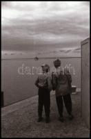 cca 1964 Az ,,Úttörő" nevű hajó a Balatonon, 2 db vintage NEGATÍV, Magyar Alfréd budapesti fotó...