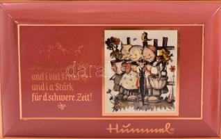 2 db Hummel gyűjtői doboz festett fém doboz 27x16 cm, 15x11 cm