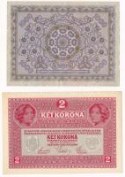 Ausztria 1917. 2K zöld "DEUTSCHÖSTERREICH" felülbélyegzéssel + 1922. 1000K T:I-
Austria 1...