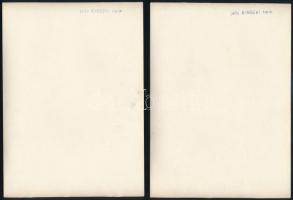 cca 1933 Kinszki Imre (1901-1945) budapesti fotóművész hagyatékából, 2 db vintage fotó, pecséttel je...