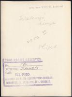 cca 1934 Kinszki Imre (1901-1945) budapesti fotóművész hagyatékából, pecséttel jelzett vintage fotó ...