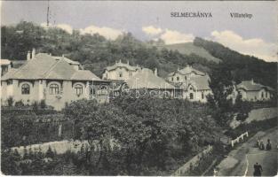 1911 Selmecbánya, Schemnitz, Banská Stiavnica; Villatelep / villas (szakadás / tear)