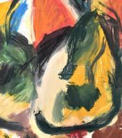 Károlyi Ernő (1923-2016): Termékenység XVI. Pasztell, akvarell, papír, jelzett. Lap tetején kisebb s...