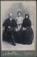 cca 1920 Székesfehérvár, Nemes Pál fényképész műtermében készült, keményhátú vintage fotó, 16,2x10,6 cm