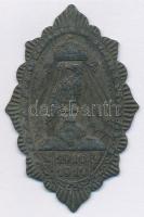 1917. József főherceg harcvonala Zn sapkajelvény, MÁRTON BUDAPEST és ZUTT SCULPT. FECIT jelzésekkel (55x36mm) T:2