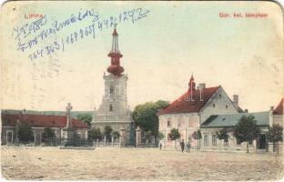 Lippa, Lipova; Görögkeleti templom, üzlet / Orthodox church, shop (EM)