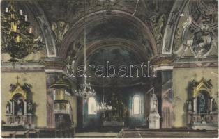 1912 Bácsalmás, Római katolikus templom, belső. Müller János kiadása (kis szakadás / small tear)