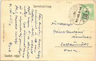 1911 Vasvár, Szentkút völgye. Özv. Kohn Jakabné kiadása + "NAGYKANIZSA - WIEN 138 A" vasút...