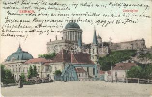 1909 Esztergom, Vártemplom, Bazilika, Prímási palota (EK)