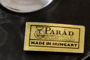 Kristály borospohár készlet 6 + 1 db. Parádi kristály, jelzett, újszerű állapotban. 15 cm