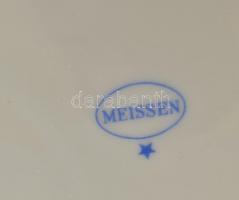 Meisseni porcelán 4 személyes süteményes készlet.4+1 db Kézzel festett, jelzett, hibátlan