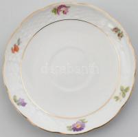 Meisseni porcelán mokkás és teás készlet töredék.: Nagy méretű tálca, 2 kiöntő, 2 cukordoboz, 5 mokk...