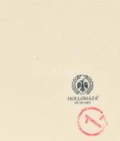 Hollóházi klasszikus stílusú porcelán tálka. Matricás, jelzett, hibátlan. 17x14 cm