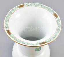 Herendi porcelán Waldstein mintás váza. Kézzel festett, jelzett, hibátlan. 22 cm