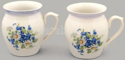 2 db Zsolnay tejes csupor. Matricás, jelzett, hibátlan 10 cm