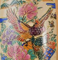 Kínai váza. Kézzel festett, jelzés nélkül, kis kopásokkal 25 cm