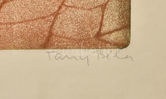 Tassy Béla (1942-): Tánc. Színes rézkarc, papír, jelzett, számozott (2/25), 44,5x32 cm