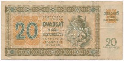 Szlovákia 1939. 20K T:III 
Slovakia 1939. 20 Korun C:F