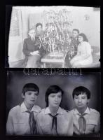 cca 1940 és 1969 között készült felvételek Csongrádon, 18 db vintage NEGATÍV üveglemezen és síkfilme...