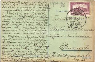 1926 Jamboree cserkésztábor. Kiadja a 47. sz. P. C. F. Farkasőrs / Hungarian boy scout art postcard,...