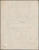 Rácz András (1926-2013): Struktúrák, 1960. Szén, papír, jelzett a hátoldalán. 39,5x32 cm