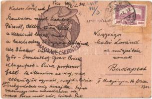 1925 Tábor előtt. Magyar Cserkész kiadása / Hungarian boy scout art postcard s: Velősy Béla (EK)