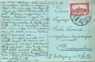 1926 Jamboree táborunk. Kiadja a 47. sz. P. C. F. Farkasőrs / Hungarian boy scout art postcard, scou...