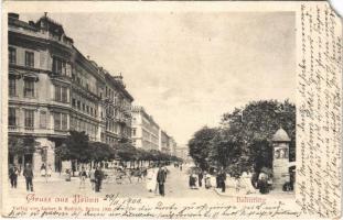 1900 Brno, Brünn; Bahnring / street view, police officers (EK)