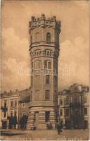1916 Warszawa, Varsovie, Warschau, Warsaw; Wieza Cisnien / water tower, man with buckets of water (EK)