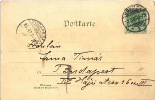 1896 (Vorläufer!) Bremen, Freihafen, Weser, Meierei, Post / port, sailing vessels, rowing boats, pos...