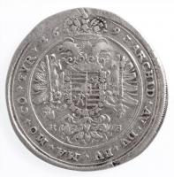 1693K-B 1/4 Tallér Ag "I. Lipót" Körmöcbánya (7,09g) verőtő-variáns: Lipót neve és Magyaro...