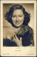 Muráti Lili fotólap a színésznő saját kezű aláírásával