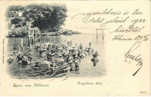 1899 Abbazia, Opatija; Angiolina-Bad / strand, fürdőzők / beach, bathers (EK)