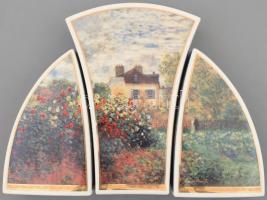 Goebel - Claude Monet porcelán váza 3 részes. Limitált széria 2/1500 (Artis Orbis). Levonóképes, jelzett, hibátlan. d: 32x40 cm