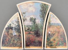 Goebel - Claude Monet porcelán váza 3 részes.  Limitált széria 2/1500 (Artis Orbis). Levonóképes, je...