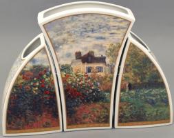 Goebel - Claude Monet porcelán váza 3 részes.  Limitált széria 2/1500 (Artis Orbis). Levonóképes, je...