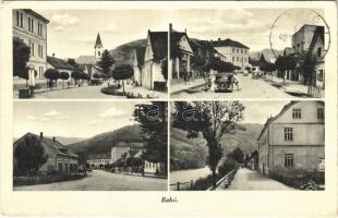 1940 Rahó, Rachov, Rahiv, Rakhiv; utcai benzintöltő állomás, automobil, üzletek. Knoll foto / petrol pump, automobiles, street view, shops (EK)