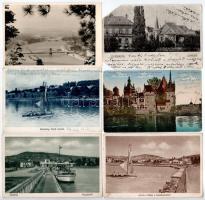 34 db főleg RÉGI magyar város képeslap vegyes minőségben / 34 mostly pre-1945 Hungarian town-view postcards in mixed quality