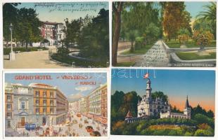 14 db RÉGI külföldi város képeslap vegyes minőségben / 14 pre-1945 European town-view postcards in mixed quality