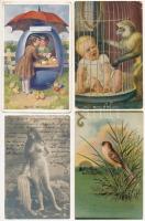 22 db RÉGI motívum képeslap vegyes minőségben: néhány litho is / 22 pre-1945 motive postcards in mixed quality: some lithos