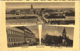 1940 Beregszász, Beregovo, Berehove; látkép, zsinagóga, megyeháza, római katolikus templom / general view, synagogue, county hall, Catholic church (EK)