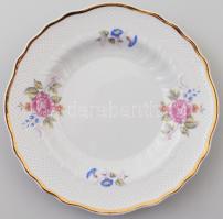 Hollóházi porcelán süteményes készlet. Hozzá tálaló és kisebb bonbonnierek. Kézzel festett, jelzett,...