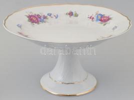 Hollóházi porcelán süteményes készlet. Hozzá tálaló és kisebb bonbonnierek. Kézzel festett, jelzett,...